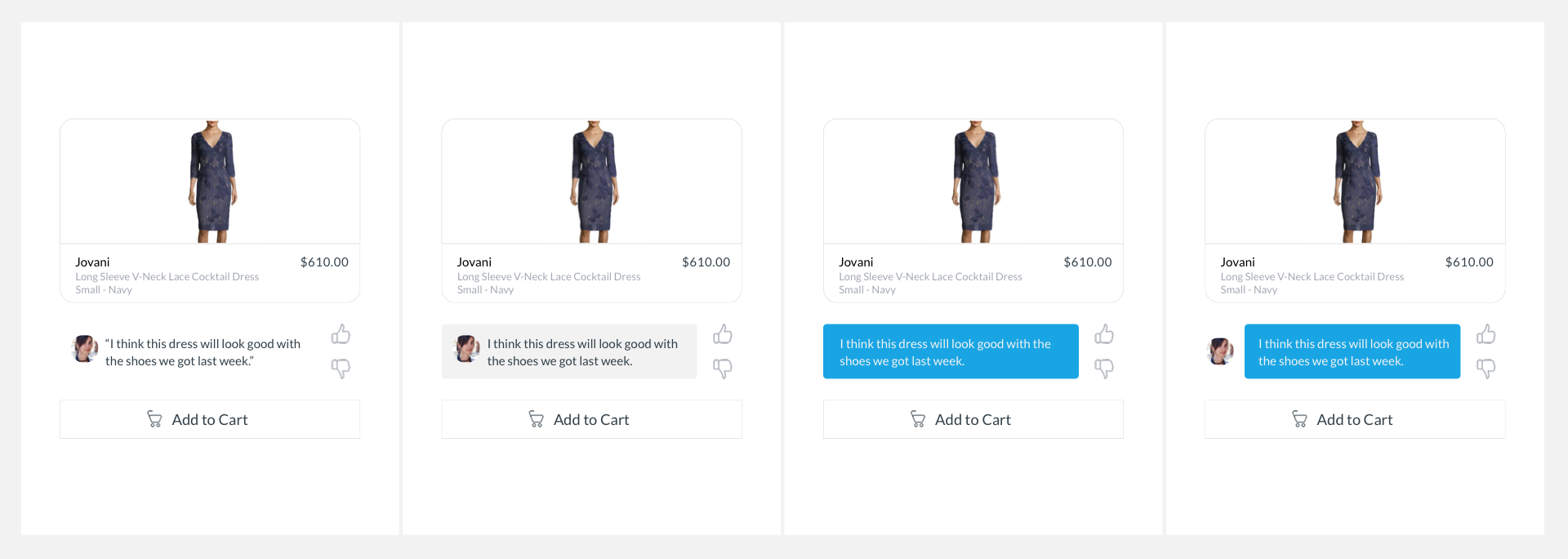 A snapshot of the testing and refining process of the 'looks' feature.