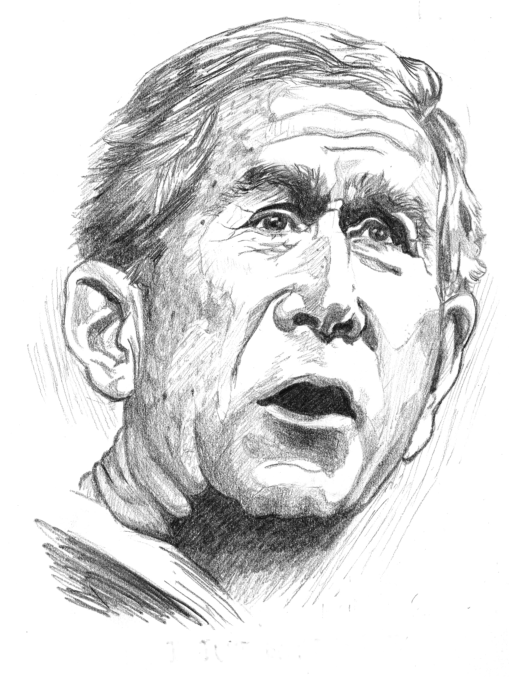 "Bush Caricature" Pencil on Paper