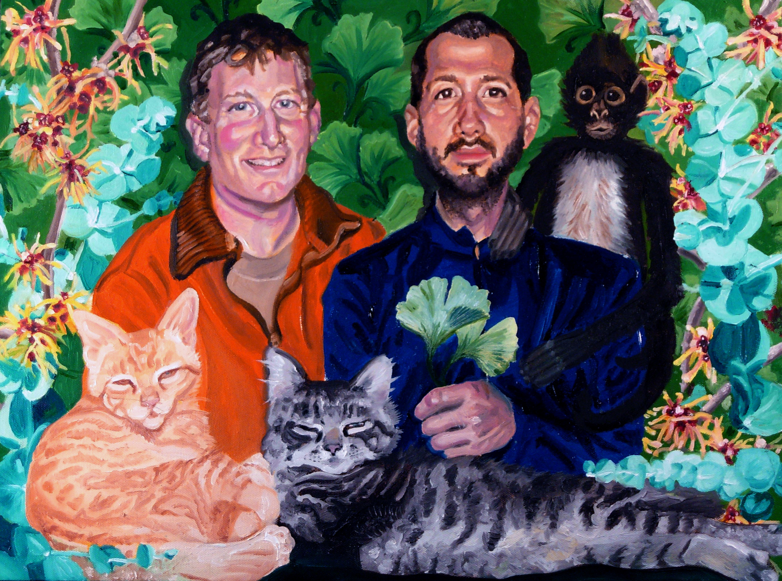 "Portrait of Dawson & Jeffery" Oil on Canvas 24" x 36"