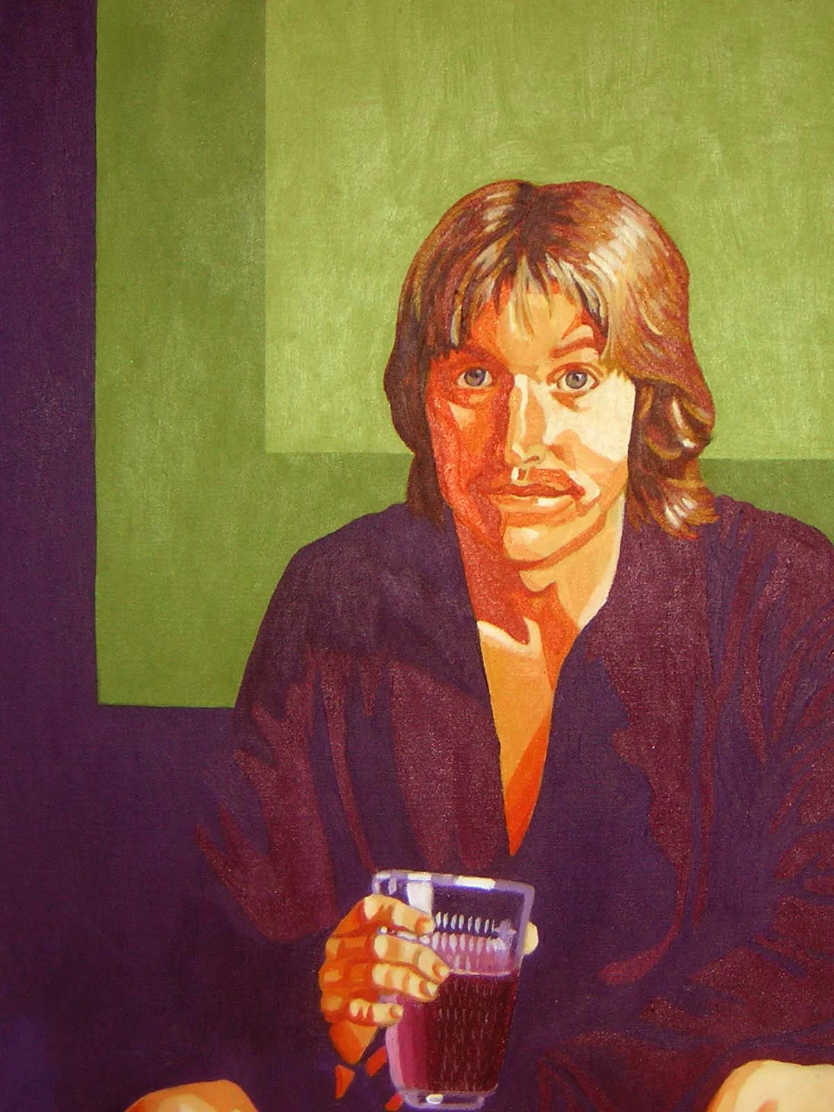 "Portrait of Dad in the 70's" Acrylic on Canvas 24" x 36"