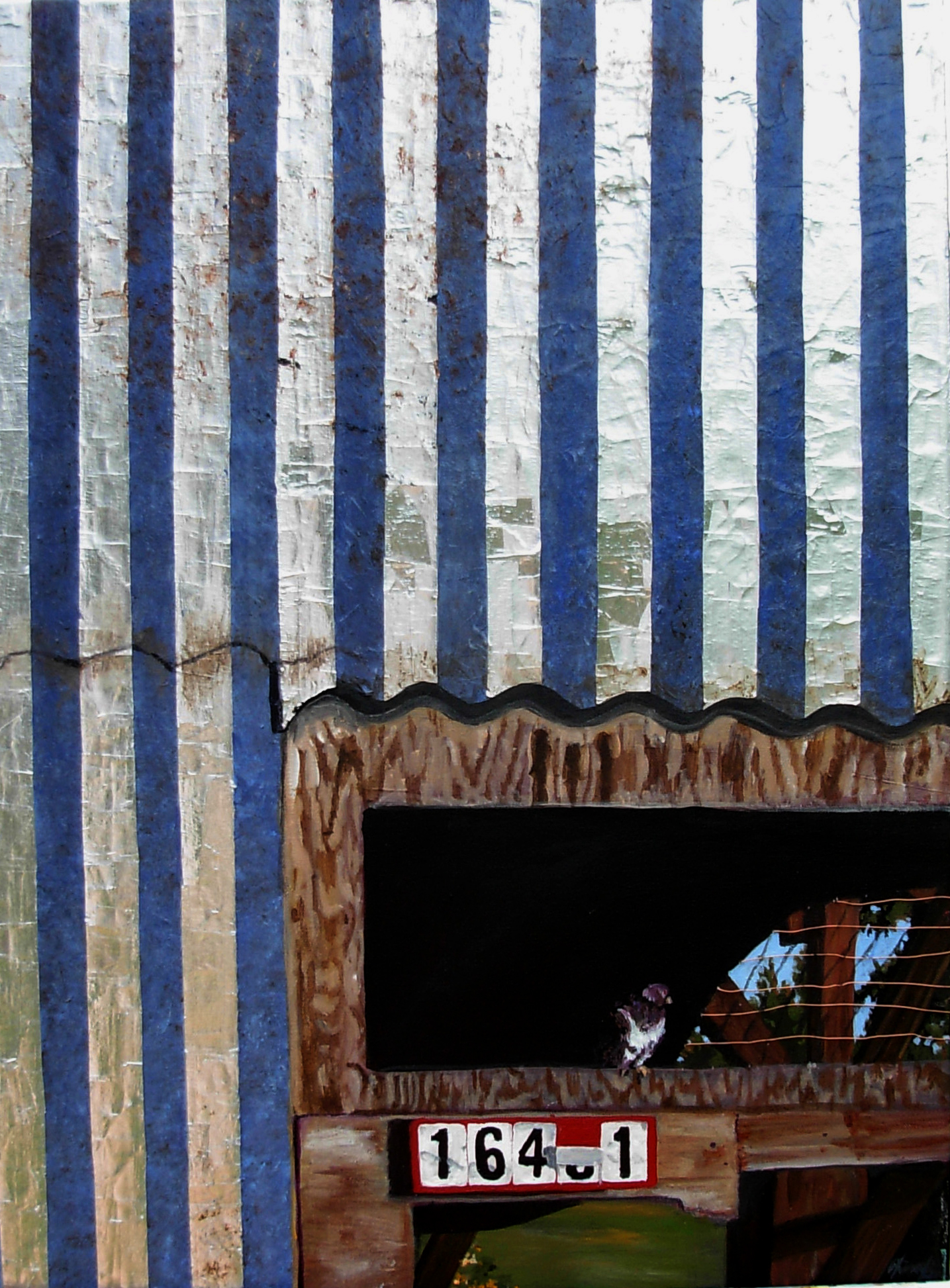 "Barnside" Multimedia on Canvas 24" x 36"