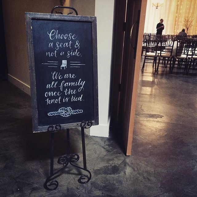 Seating sign #meganandbrianwedding #chalksign