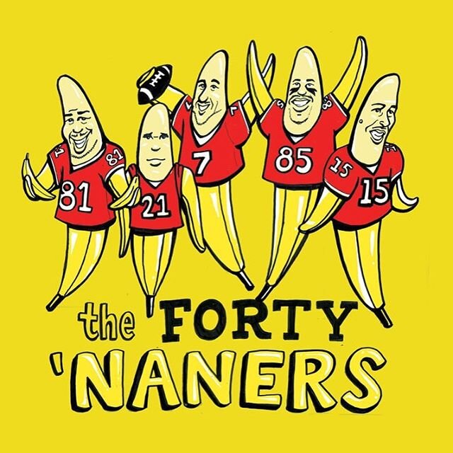 In honor of the Super Bowl I thought I&rsquo;d repost this old commissioned art from the year the Seahawks played the 49ers in the playoffs. Sorry for their fans that they lost but hope these &lsquo;naners cheer you up #fortynaners #49ers