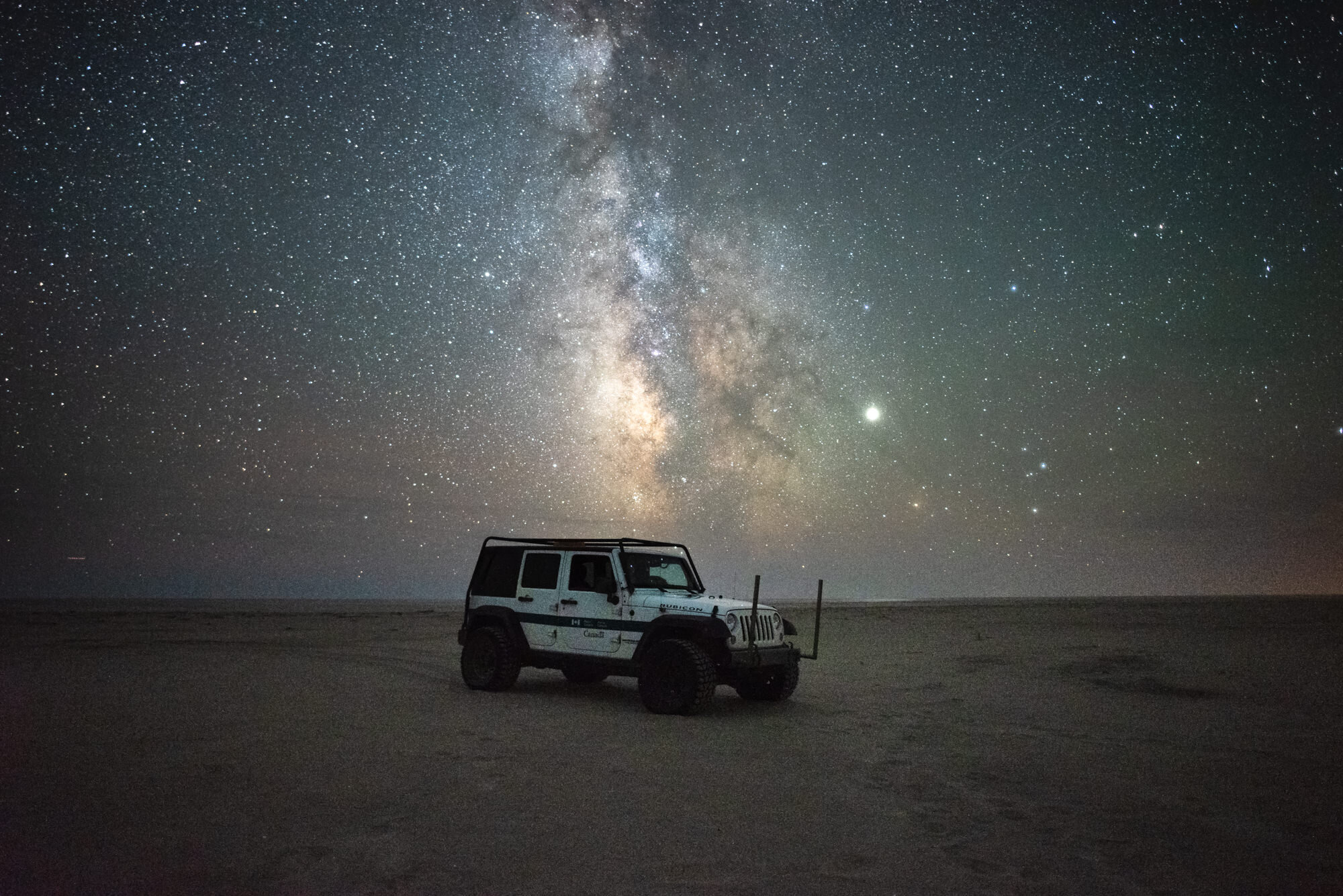 Milky Way with Parks Canada Jeep
