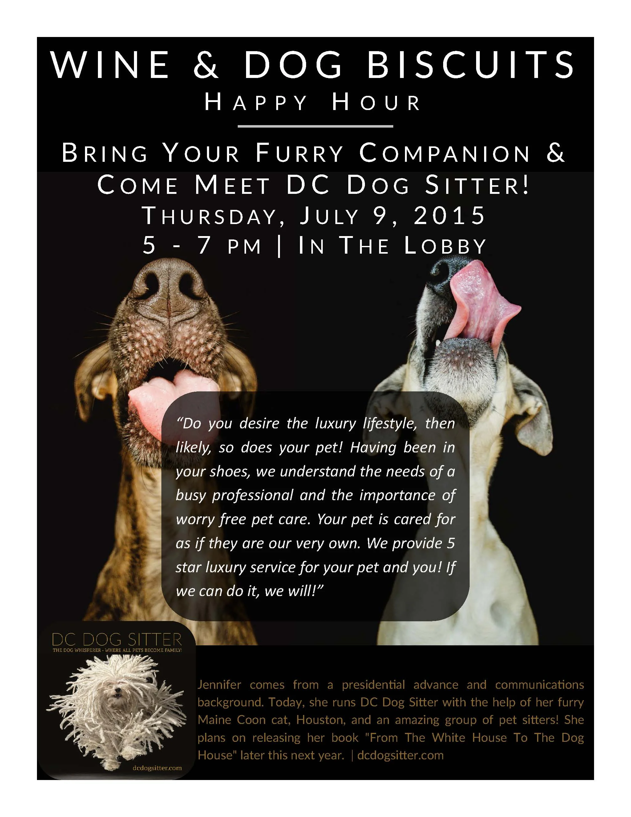 Wine &amp; Dog Biscuits Happy Hour!