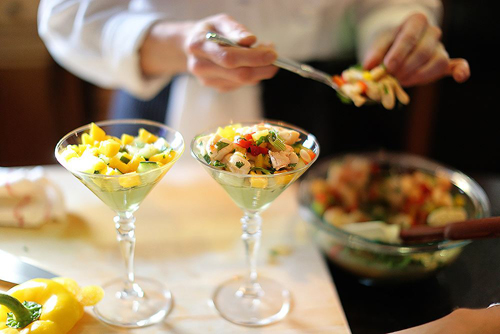 Smaller Ceviche being prepared by Lisa.jpg