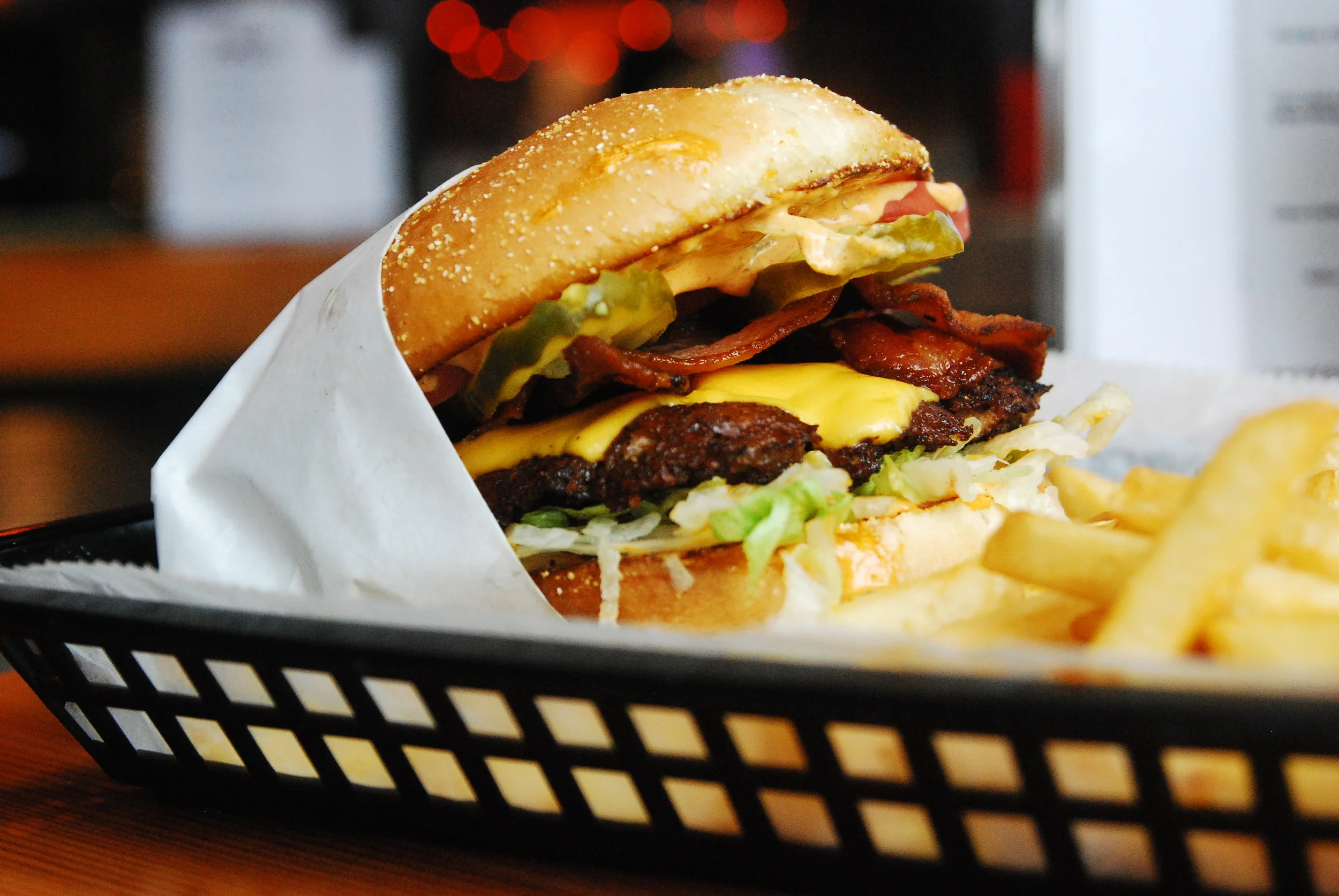 "KILLER BURGER ON TRIAL FOR FIRST-DEGREE BURGER"