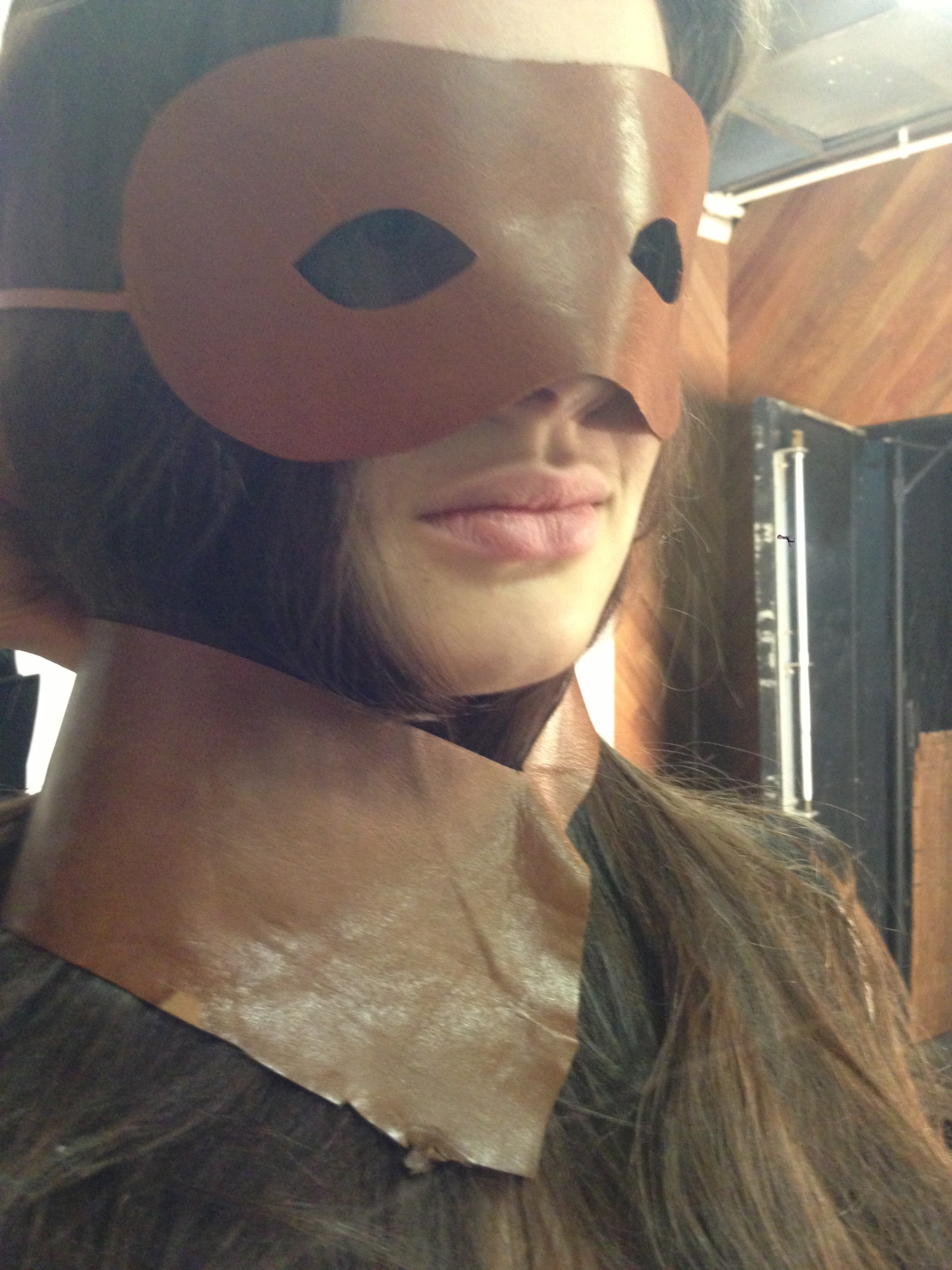 J.Elster Jennifer Elster The Raw Collection Raw Luxury Handmade in NYC J.Elster NYC Jelster Leather the mask in natural on caroline day