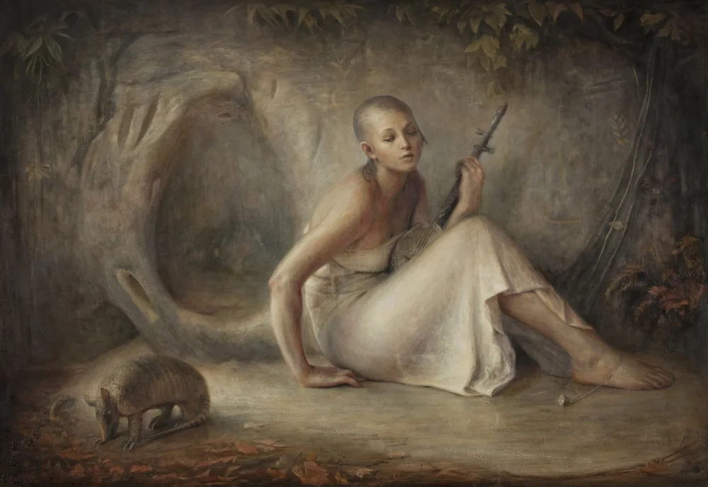 Luke Hillestad, Circe , Oil on Linen, 40 x 58 inches.