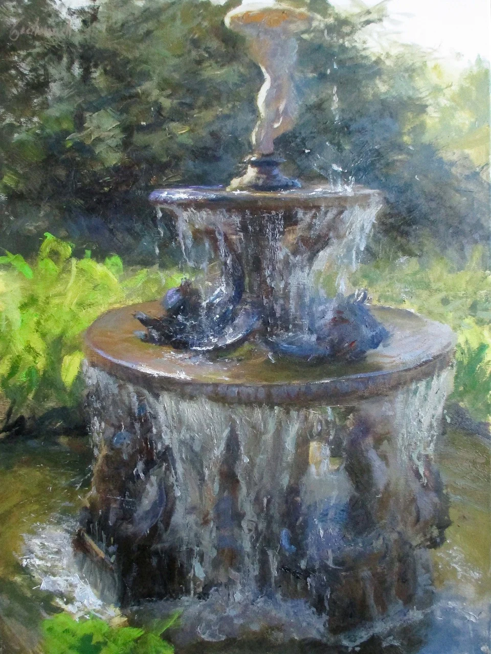 Arboretum Fountain Bathed in Morning Light