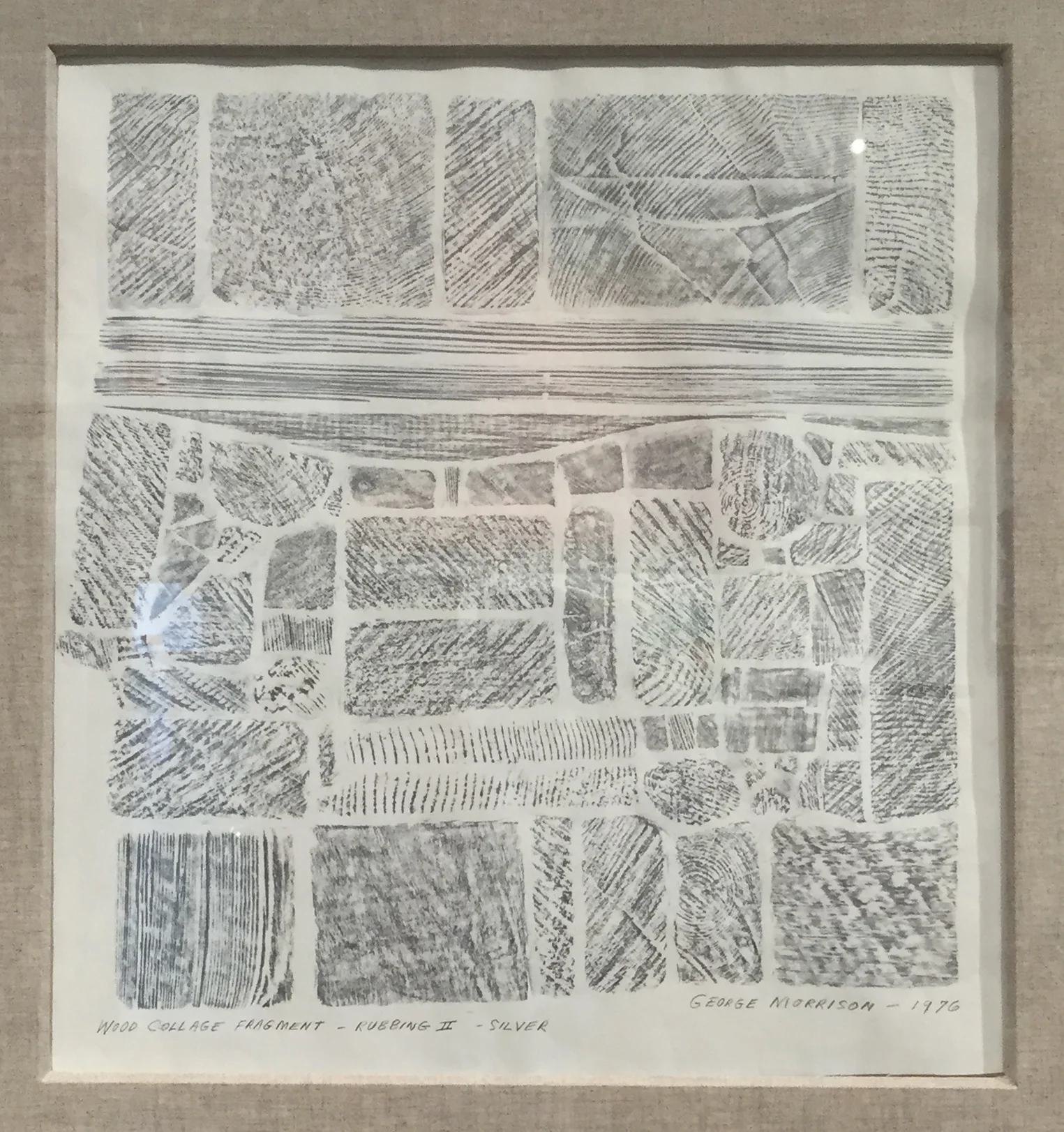 Wood Collage Fragment - Rubbing II Silver, 1976