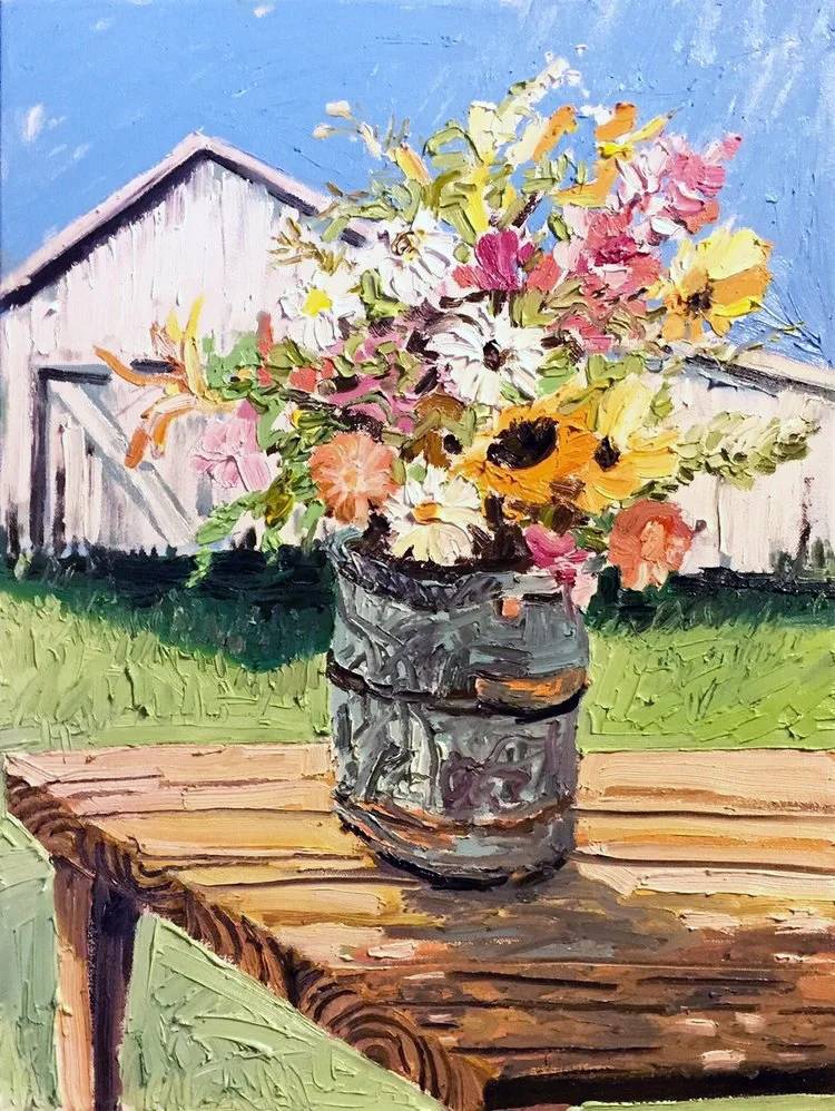 Flower Still Life on Table