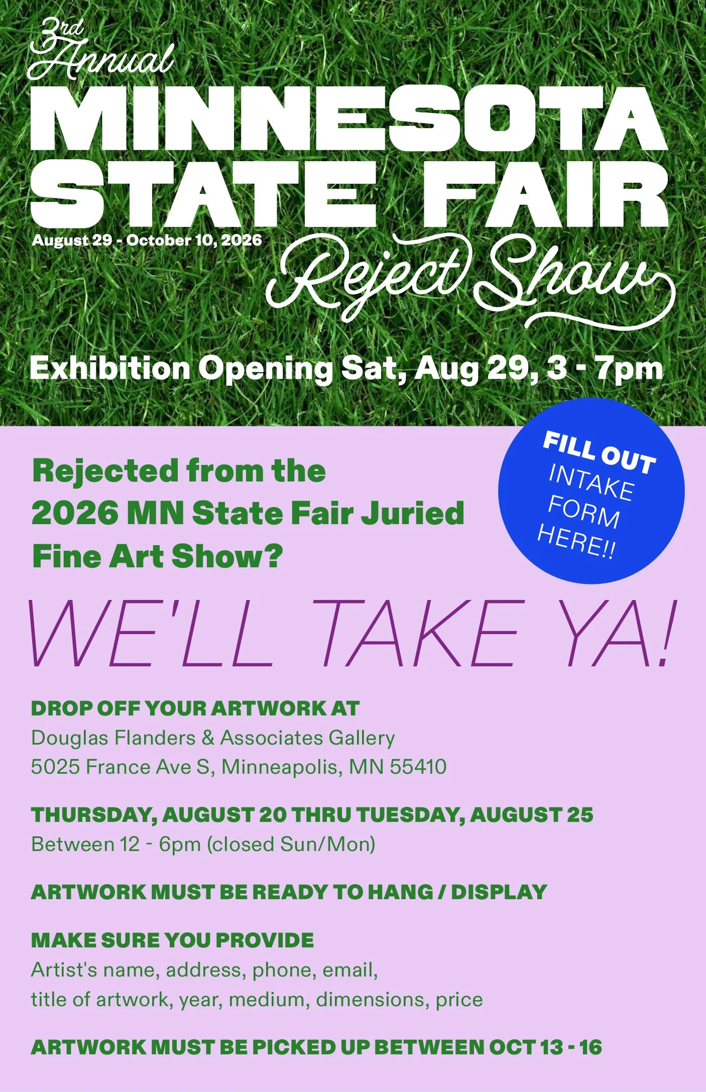 3rd Annual MN State Fair Reject Show