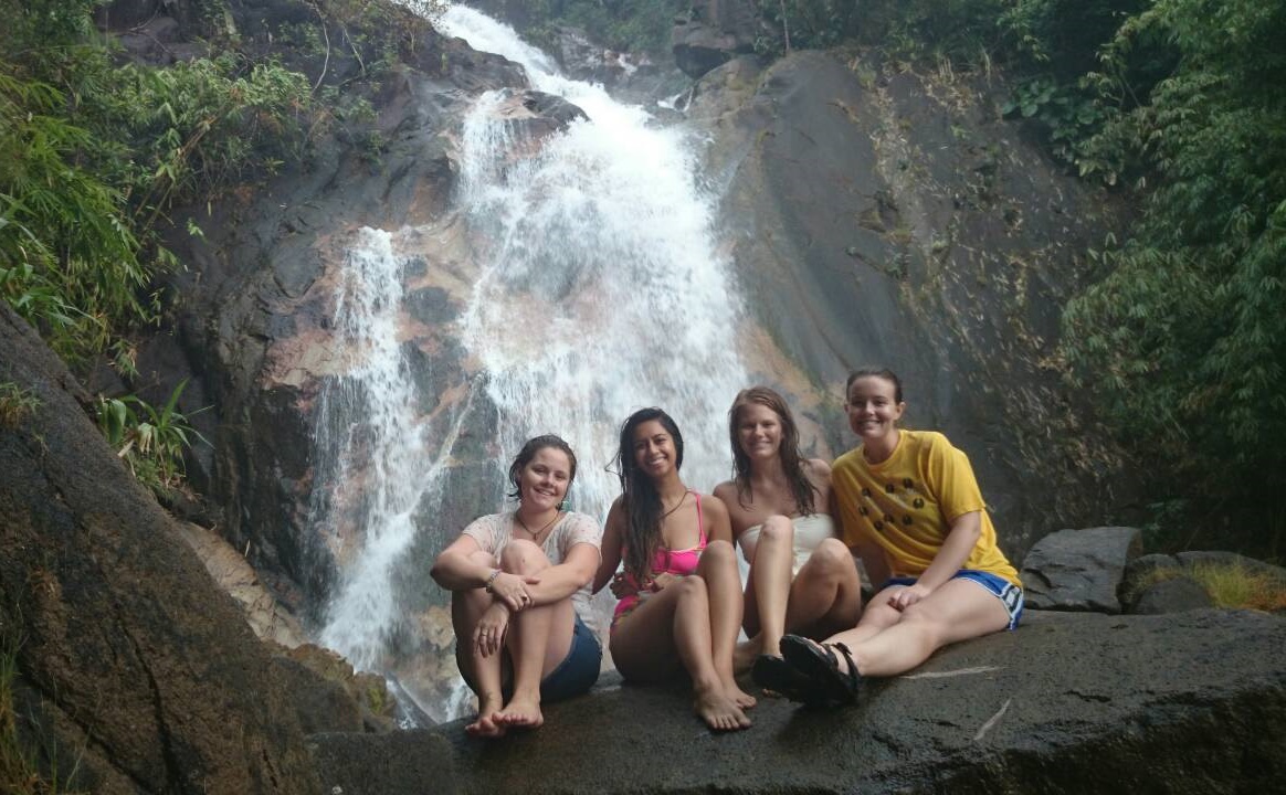 Krathing Waterfall at Khao Khitchakut National Park with my roommates.