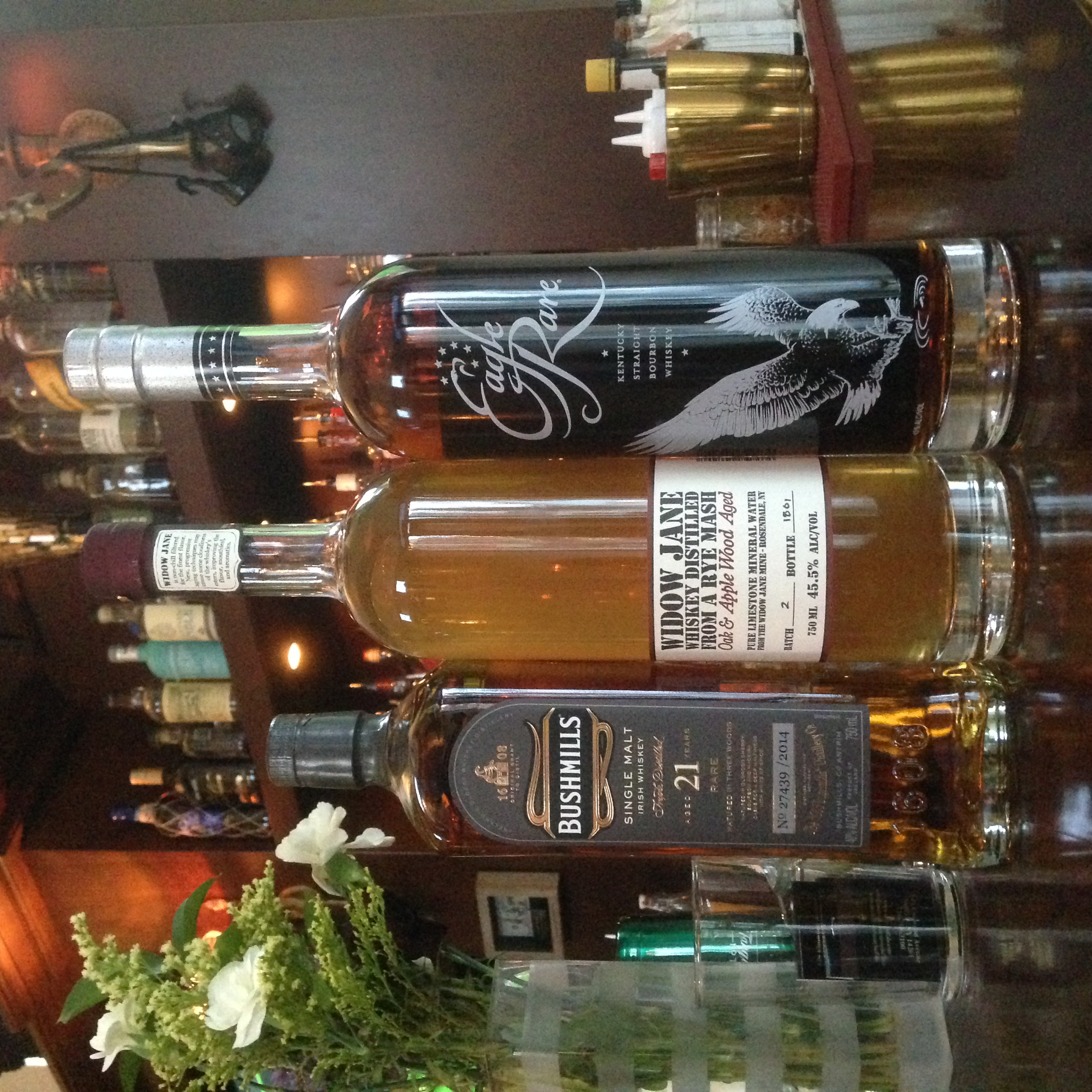Bushmills 21 year-old Single Malt Irish Whiskey Widow Jane Oak & Apple Wood Rye Mash Eagle Rare Kentucky Straight Bourbon