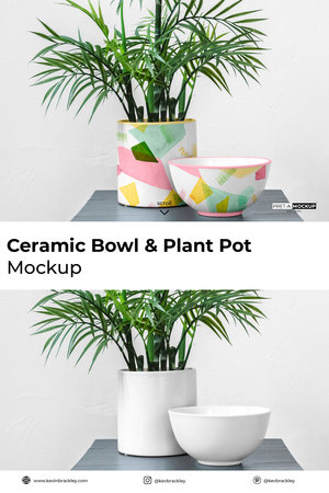 Download Ceramic Bowl And Pot Photoshop Mockup Kevin Brackley PSD Mockup Templates