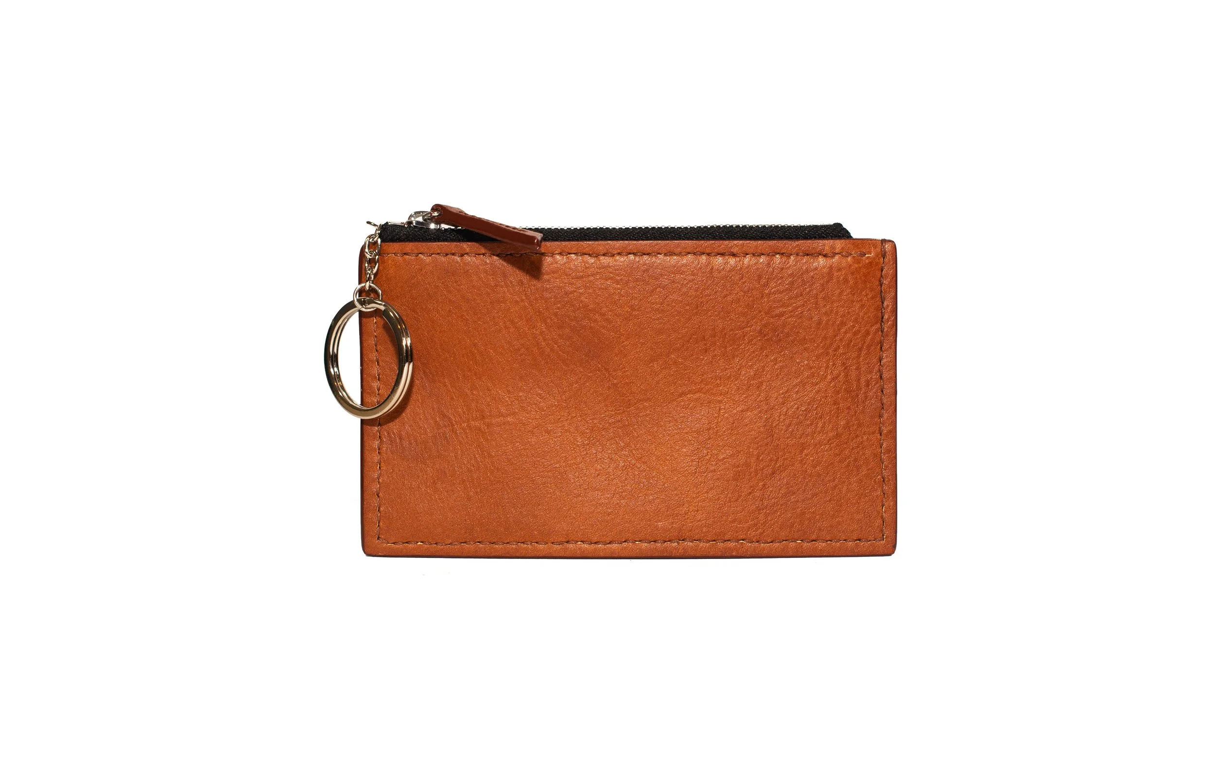 Sleek Leather Keyring Wallet