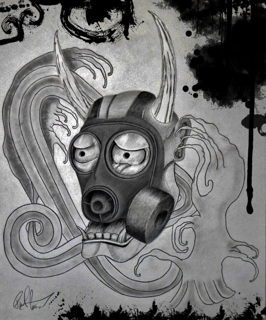 Charcoal Pencil Hannya
