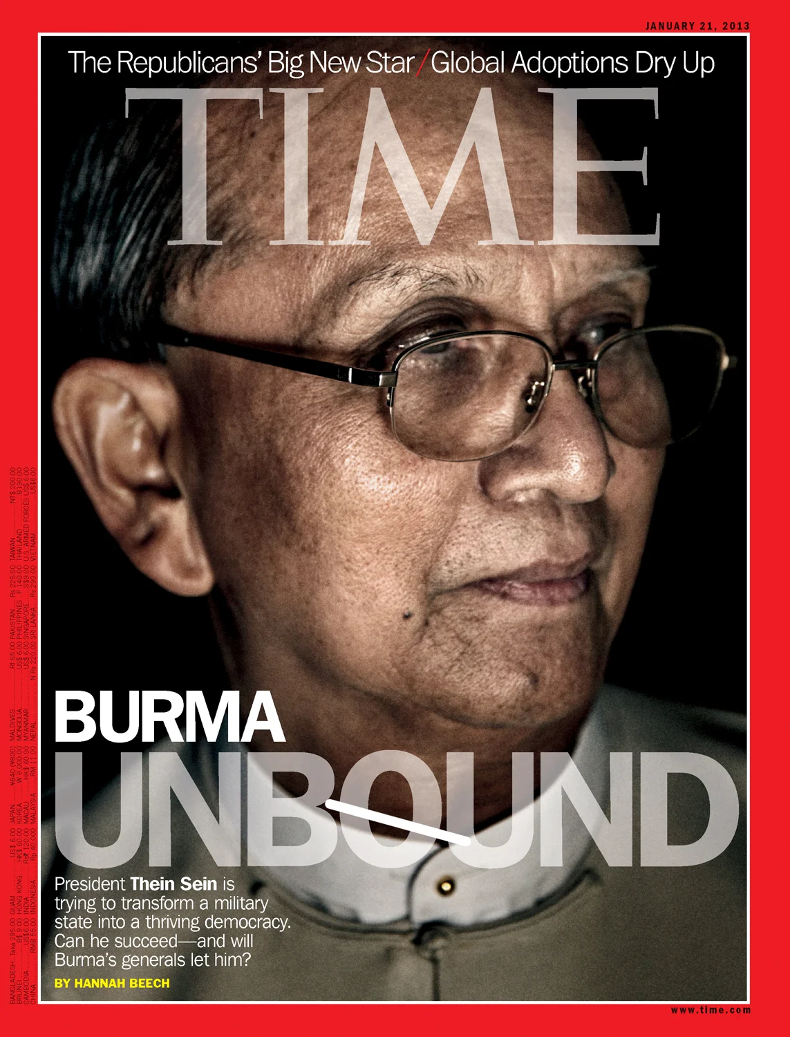 Thein Sein, President of Myanmar for Time Magazine , 2013