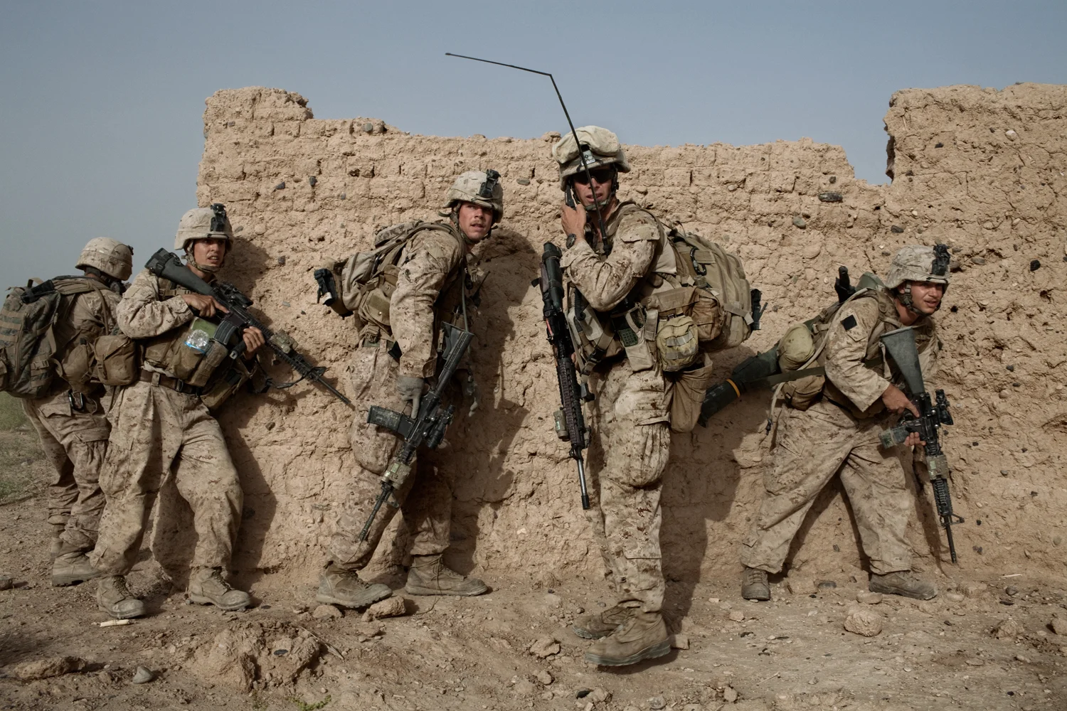 U.S. Marines come under attack while on patrol as part of a joint operation with British forces in Marja District, Helmand Province, Afghanistan.