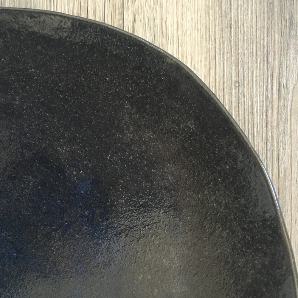 Ceramic dinner plates in Midnight blue/black - ONE- glossy finish