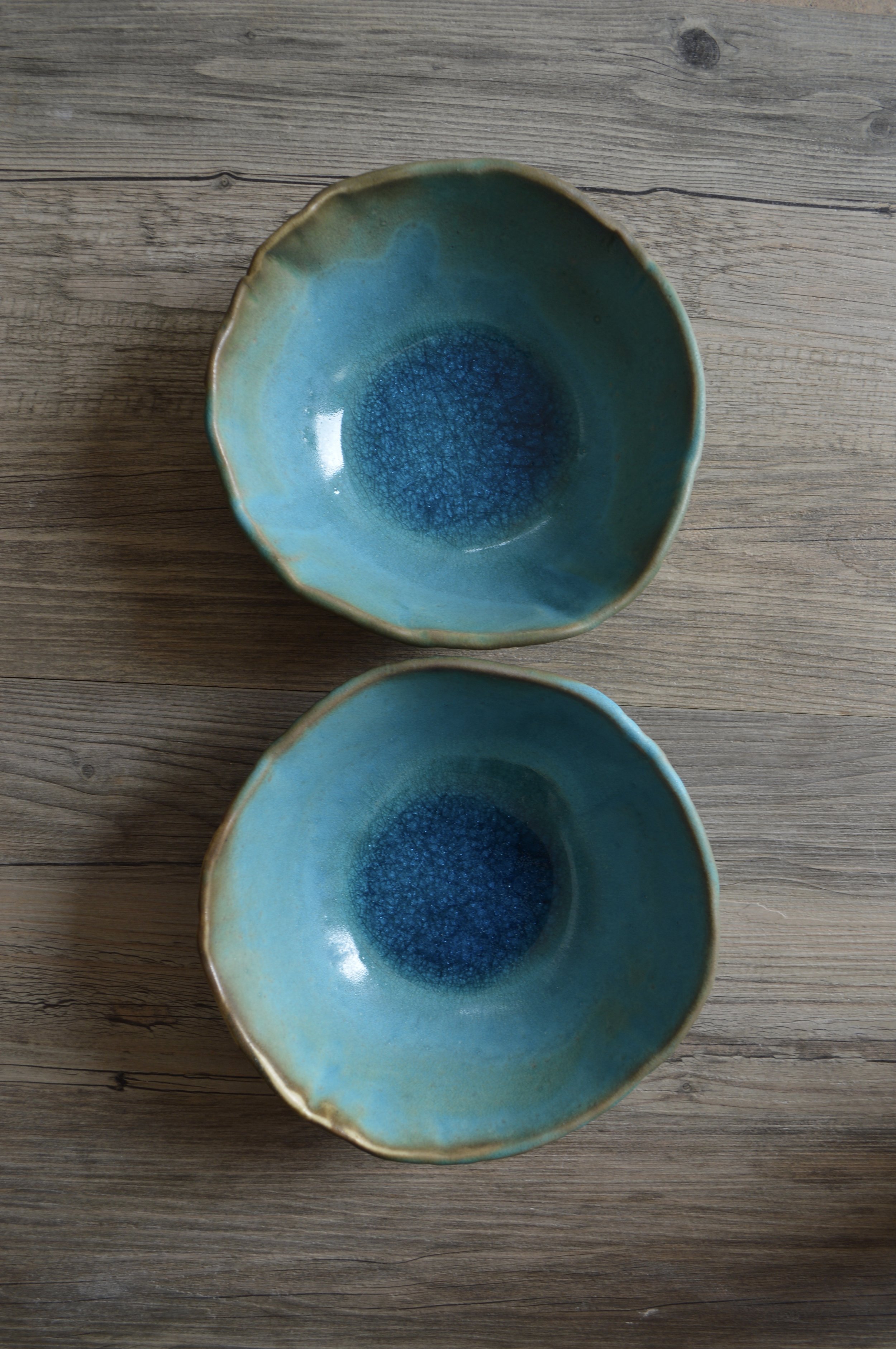Blue/White 15.3 cm Set of 4 Creative Tops Drift Ombre Ceramic Cereal Bowls 