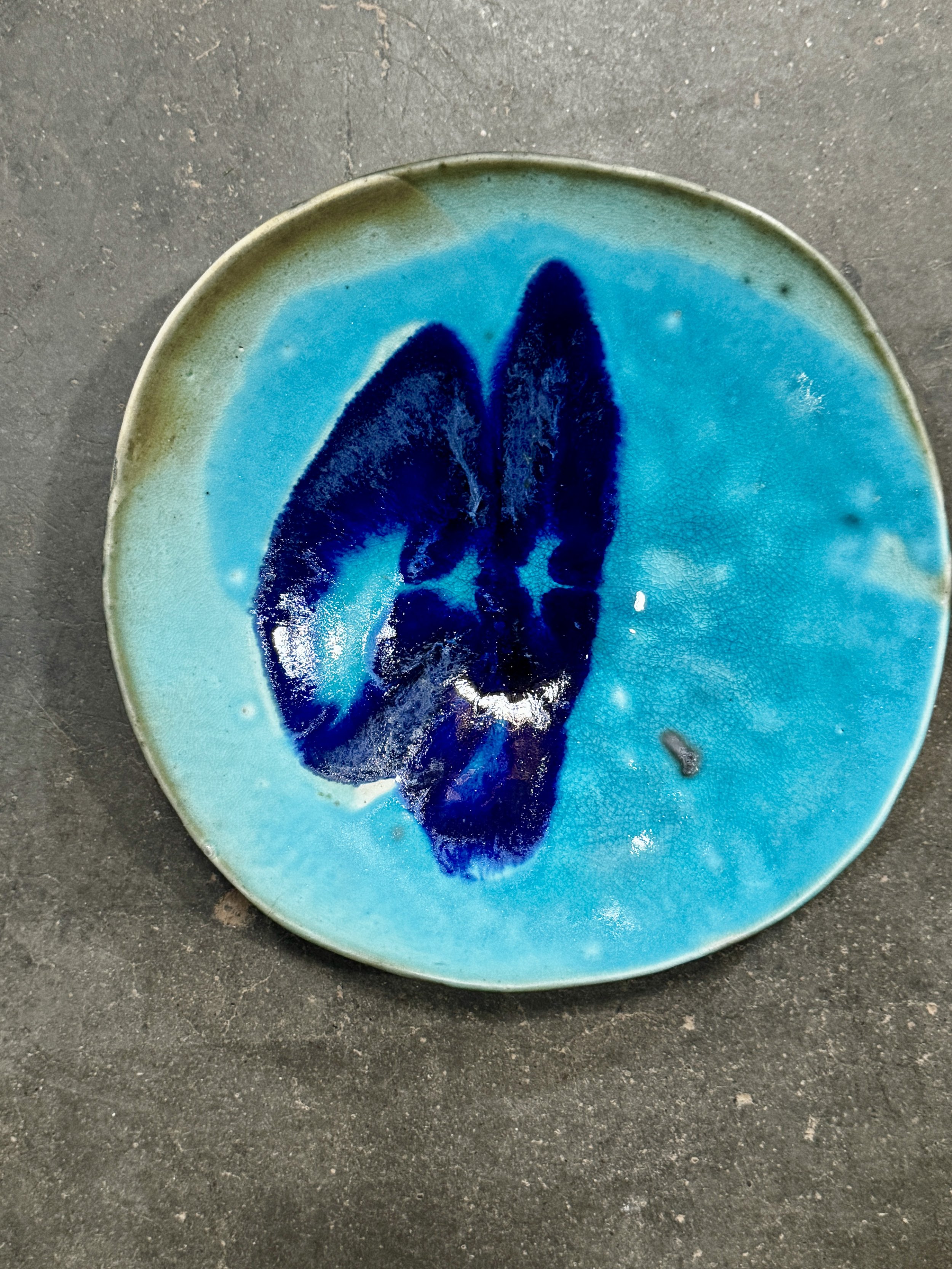 Ceramic SERVING BOWL in turquoise aqua - SET OF 2 - turquoise and Blue bowl - READY TO SHIP