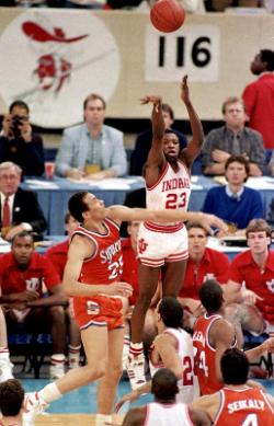 For the win...Keith Smart from the corner for Indiana
