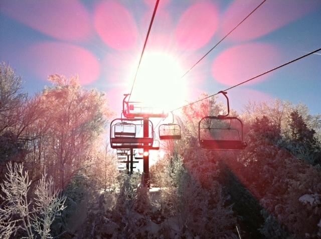Perfect confluence of sun and snow Photo: John Barwell