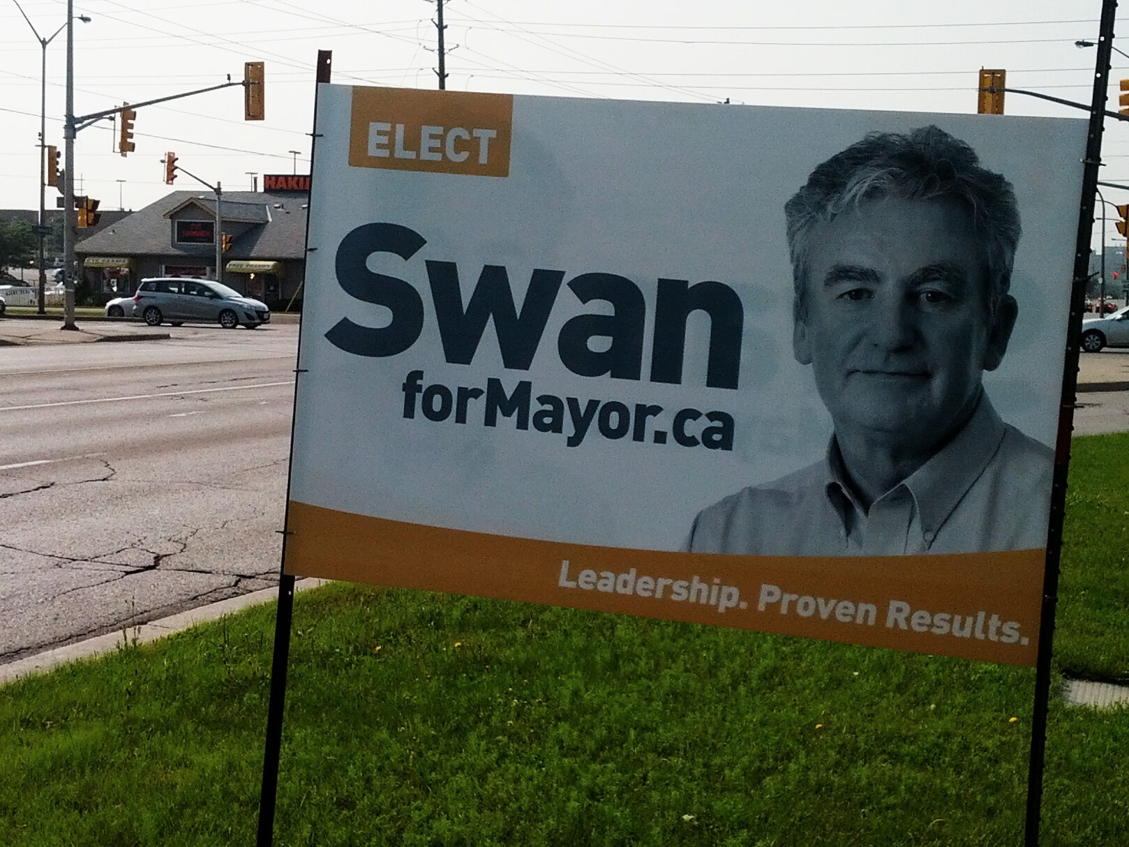 Joe's signs were up in July, before he had even registered as a candidate.