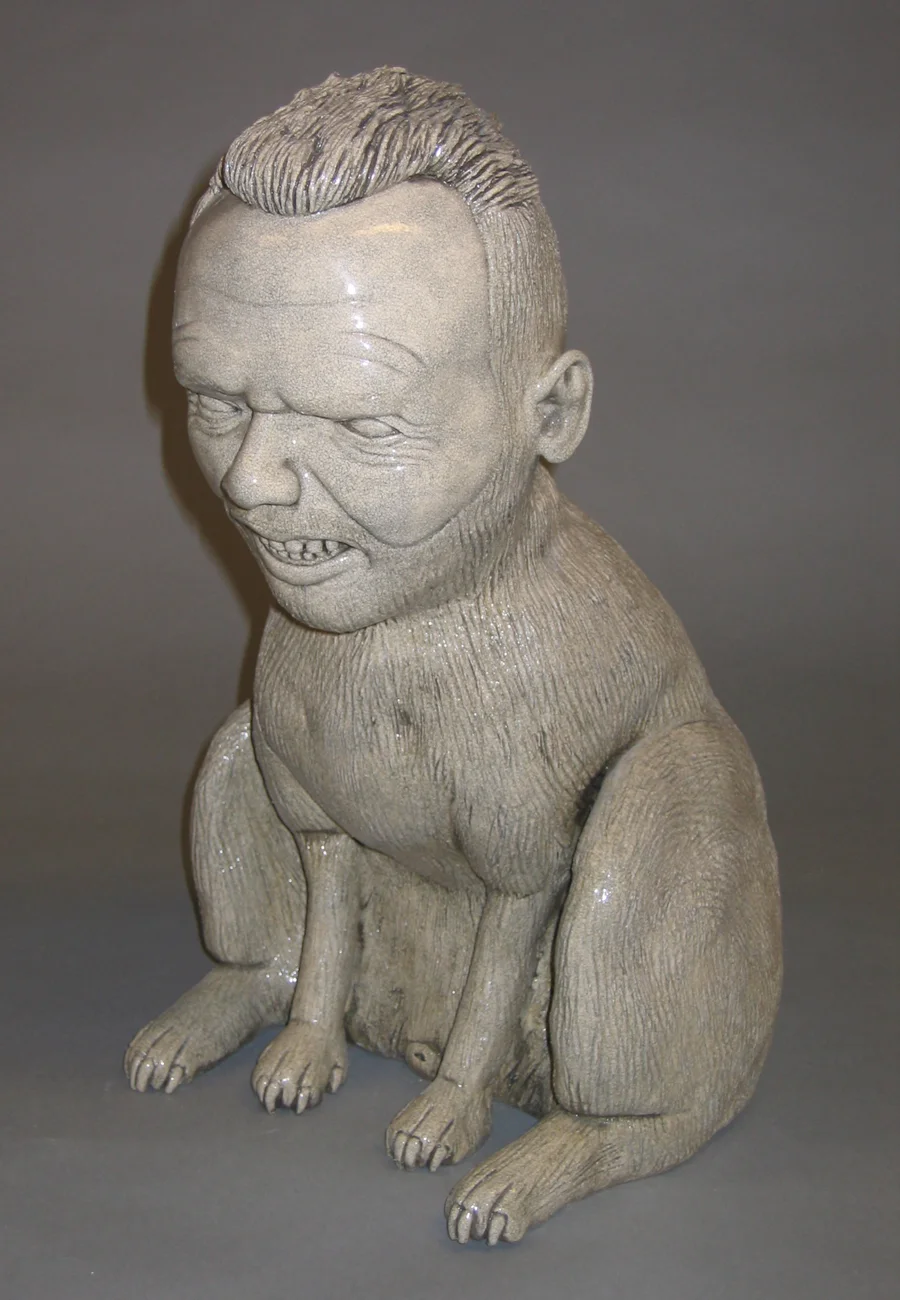 He -Dog #4, 2004, clay and glaze