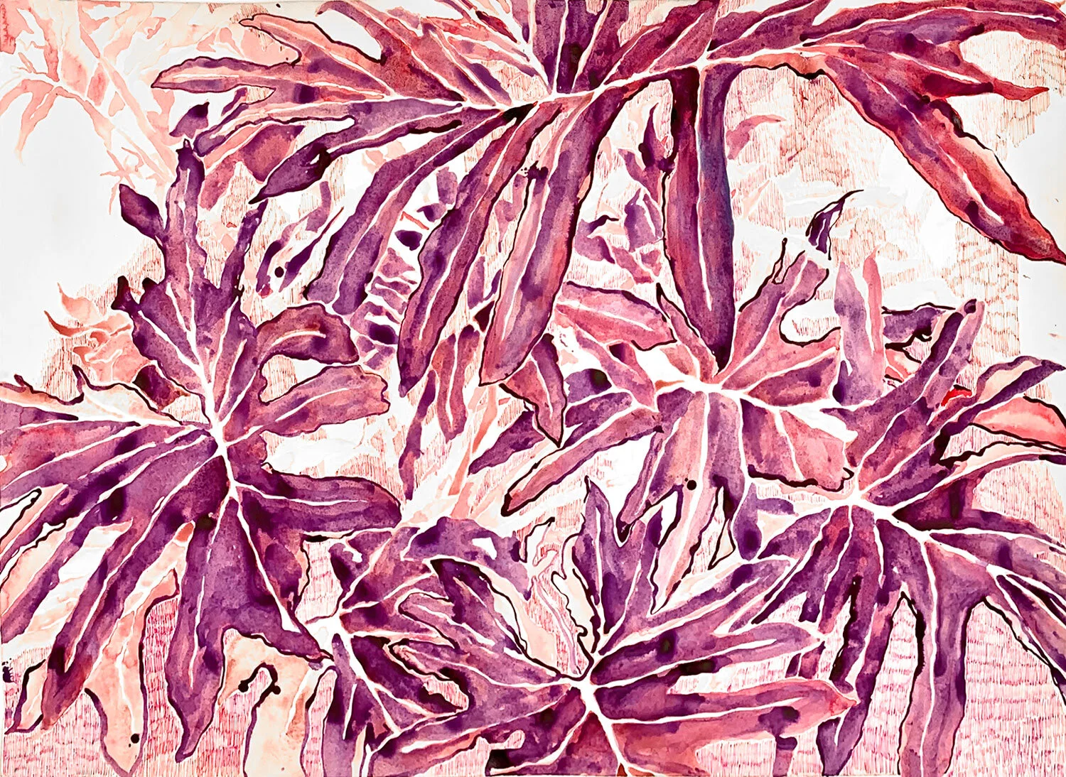 untitled (philodendron in mauve)
