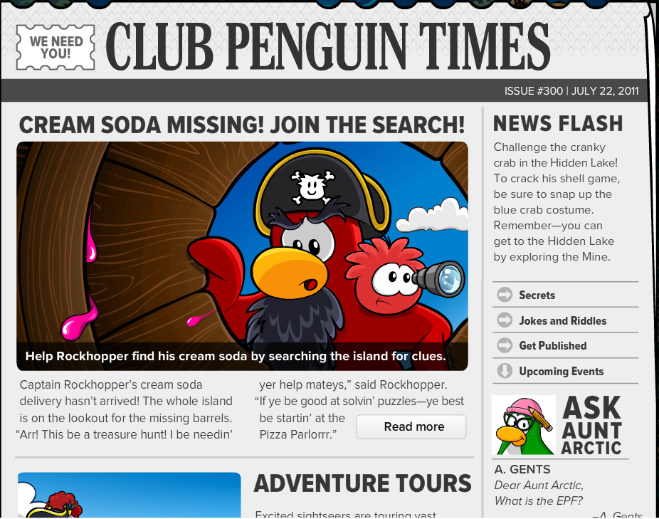 CP Rewritten: Rockhopper's Adventures – Club Penguin Mountains