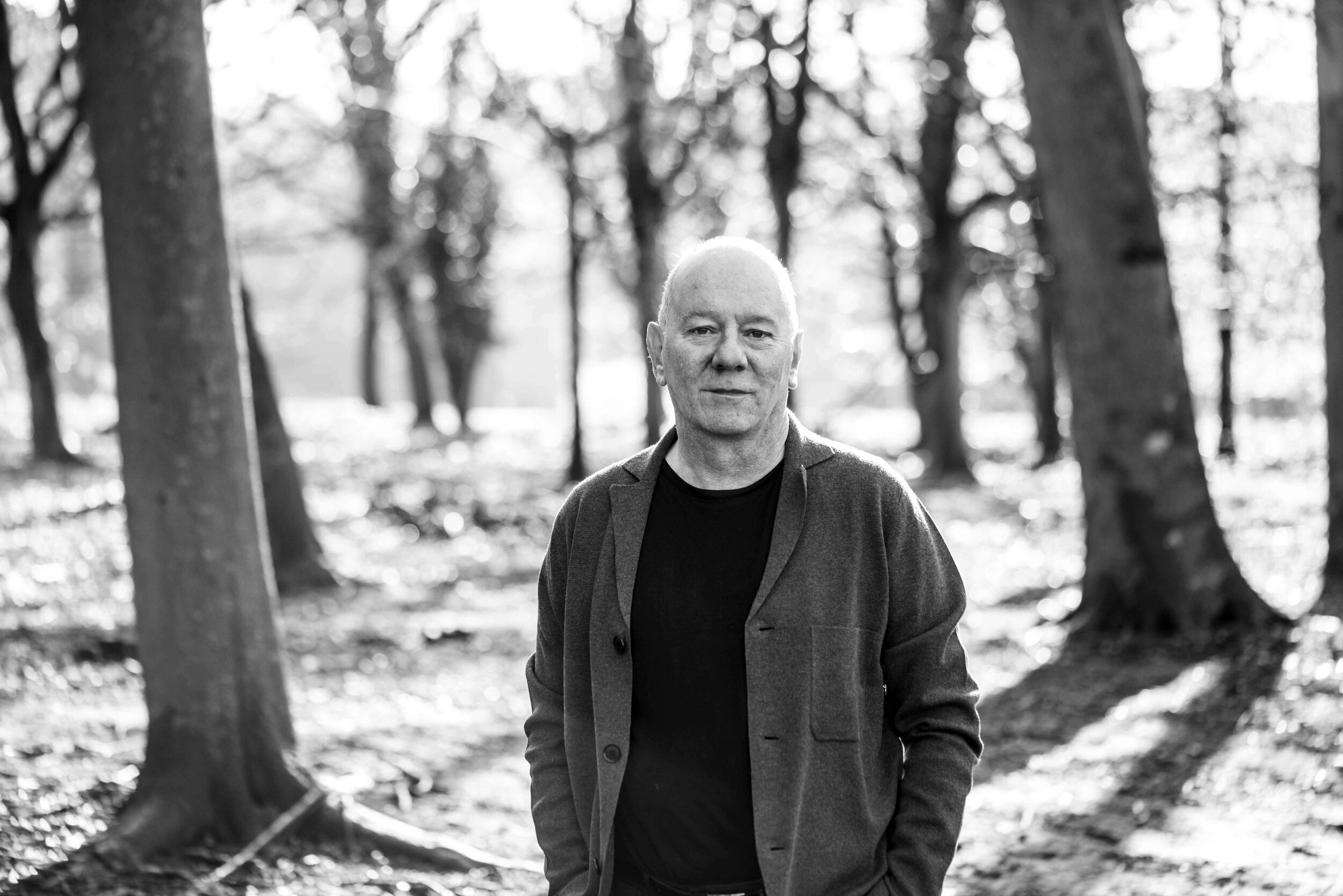Composer Martin Butler in woods