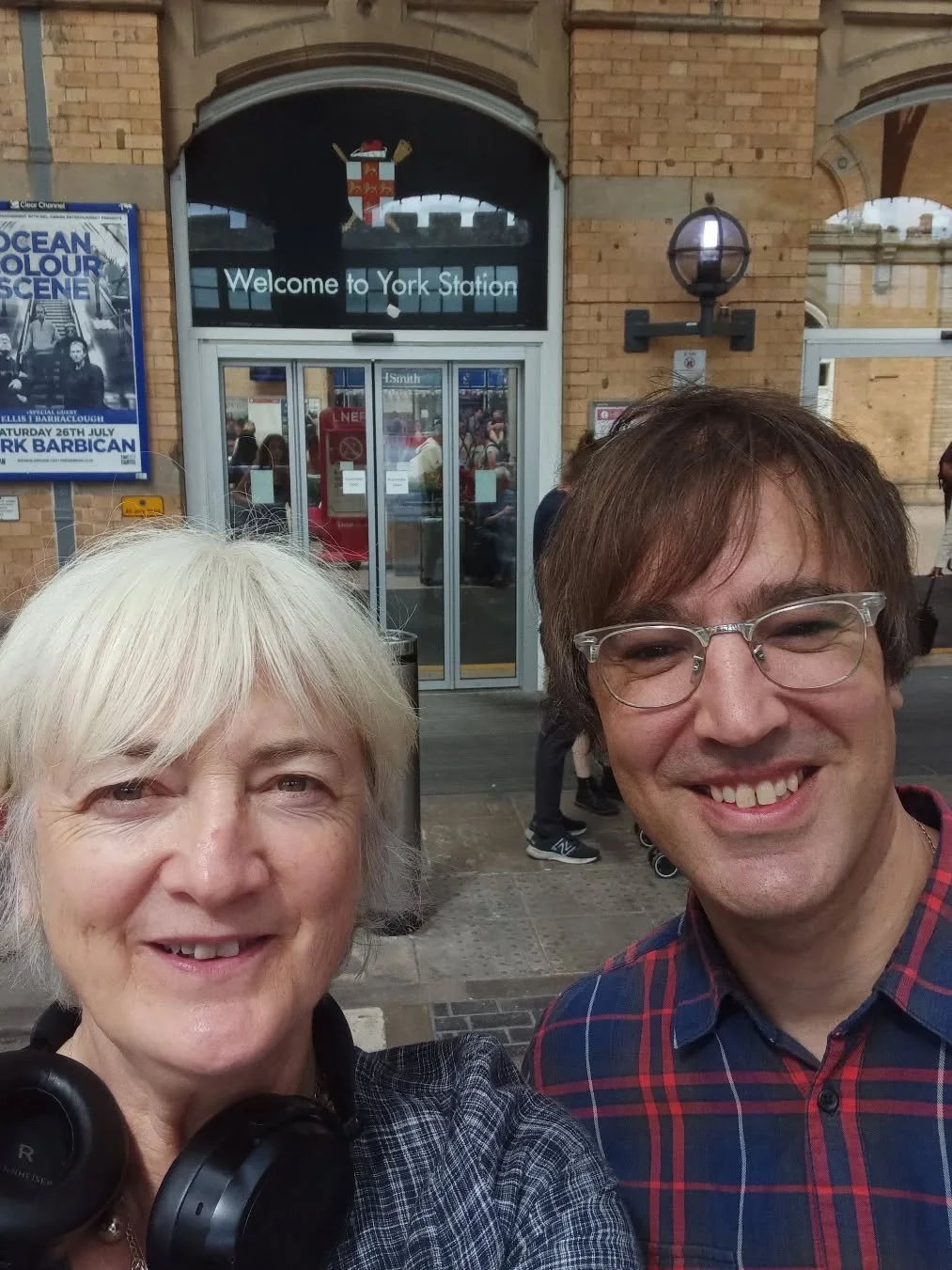 At York with my cousin Chris Martin Smith of @eclecticaprojects. The short film about his stunning upcycled cabinets will be coming soon. Absolutely no family resemblance whatsoever. #shortfilmsforartists #professionalreels #upcycling #katievandyckfi