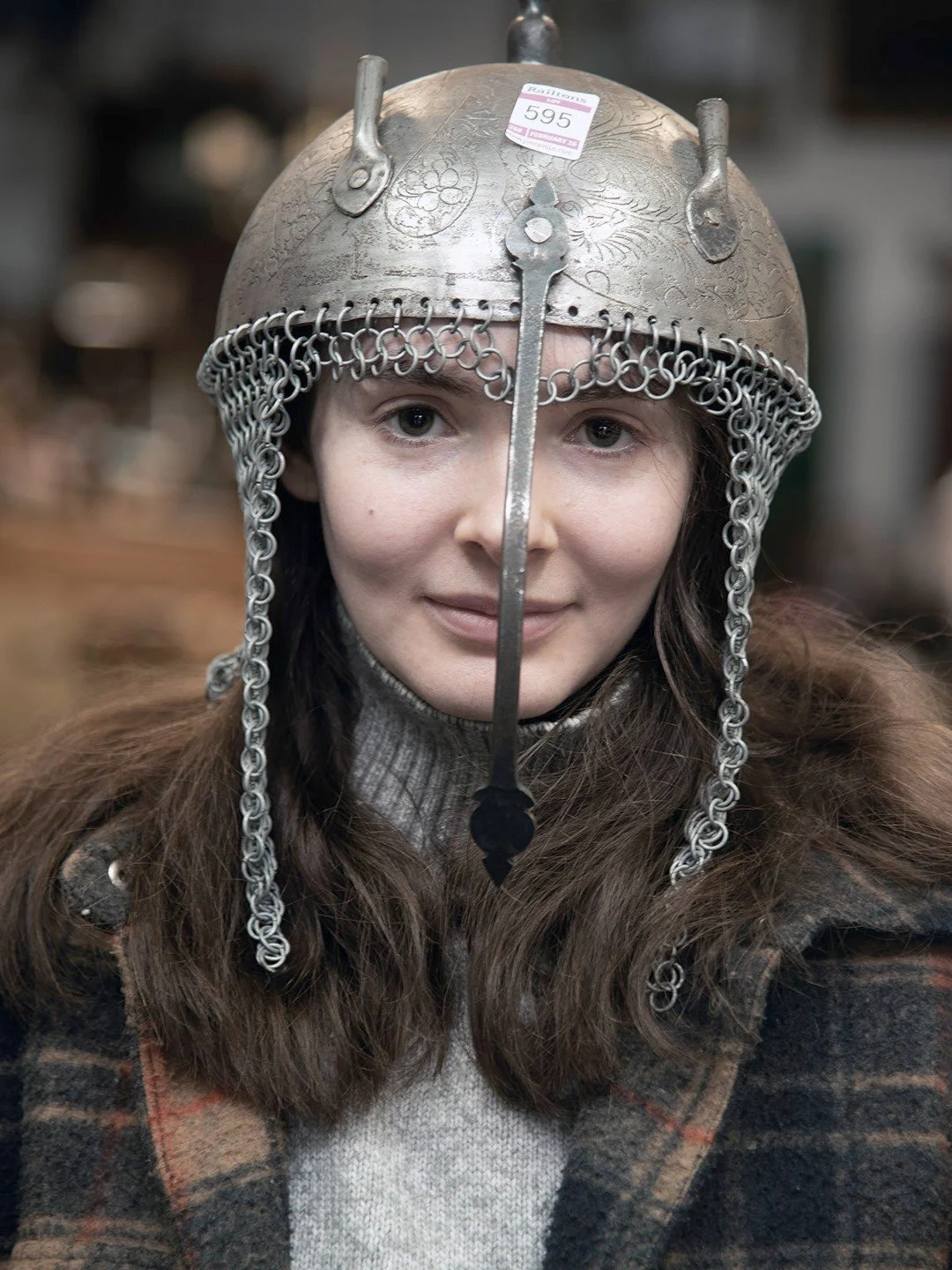 An auction house contains a million stories, in other words, a content creator's dream. Here's Rebecca from @railtons_auctions modelling a 19th Century Persian helmet. I think they both look very fine.

I'll be working with Railtons, providing suppor