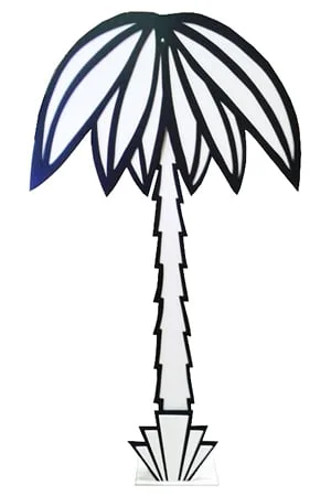 Art Deco Palm Trees (4 available) Measure approximately 2.5m x 1.25m - Freestanding