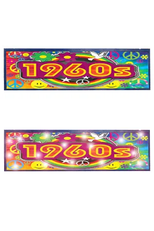 1960S Sign - Approx 8' x 2' Lit with internal static or moving LEDs