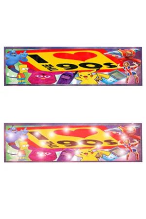 1990S Sign - Approx 8' x 2' Unlit or Lit with internal static or moving LEDs