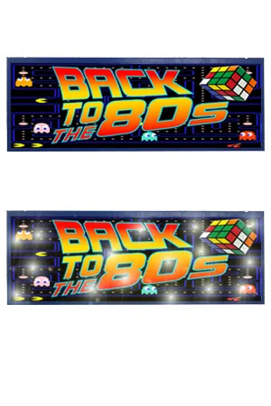 1980S Sign - Approx 8' x 2' Unlit or Lit with internal static or moving LEDs