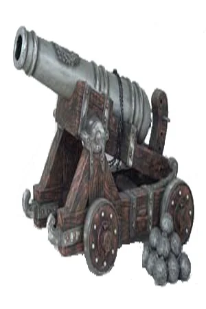 Cannon - lifesized - Fully 3D Approx dimensions:- 90cm x 135cm x 88cm