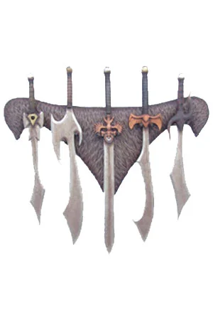 Sword Rack (can be freestanding With 5 Barbarian swords