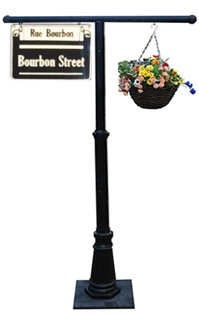 New Orleans Street sign with flower basket Several different New Orleans signs available