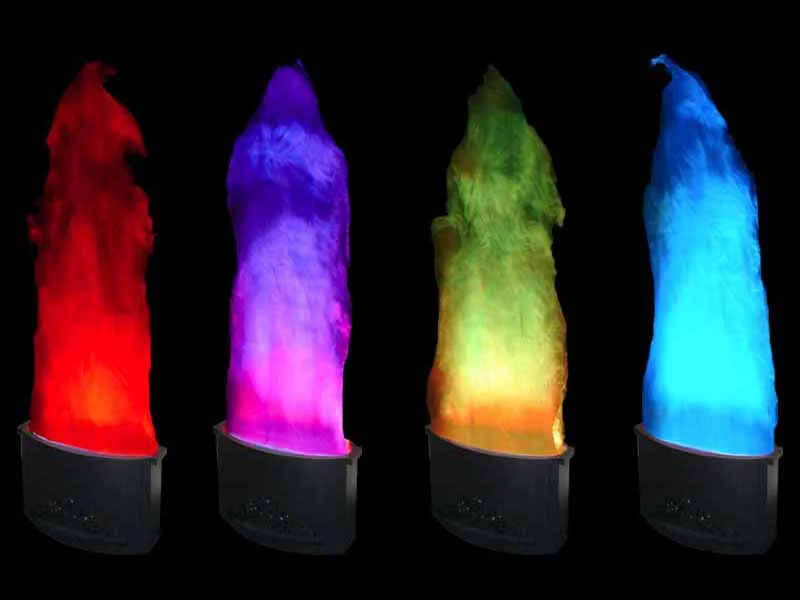 Colour changing flame lights