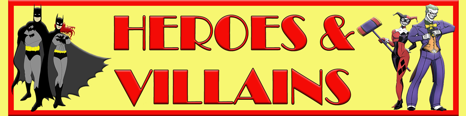 Heroes and Villains Mesh Banner - 8' x 2'