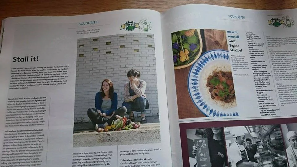 Totally Dublin, SOUNDBITE - Stall It! by Martina Murray. Published 3 May 2015. Available at: http://totallydublin.ie/food-drink/soundbite-sarah-mcnally-temple-bar-food-market/