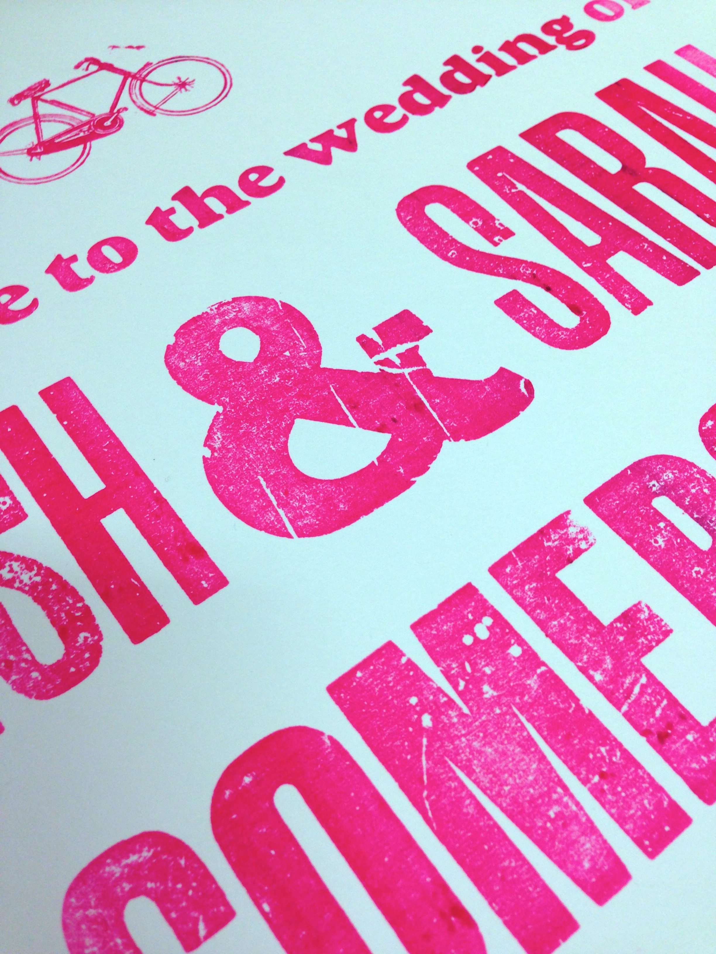letterpress wedding poster