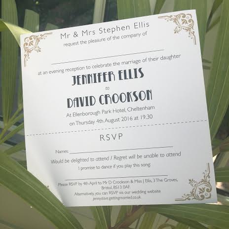 art deco evening invitations