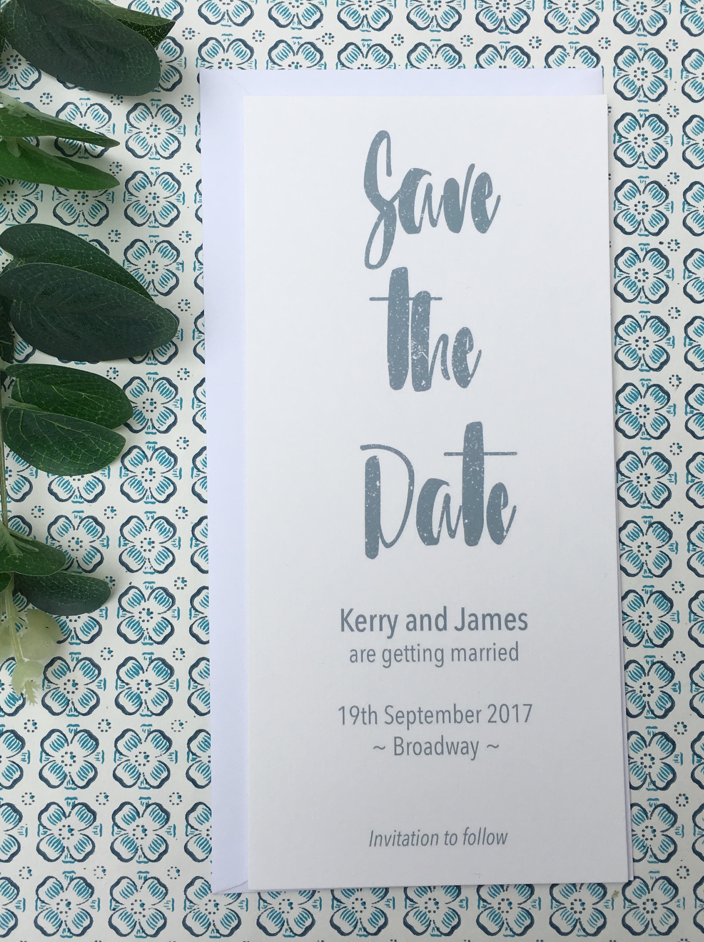 save the date card