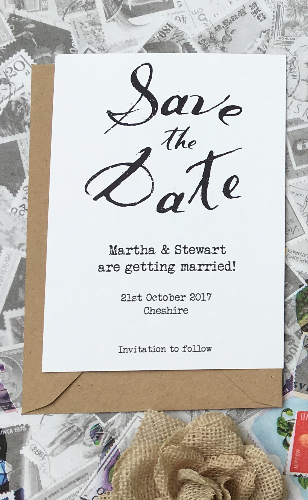 save the date card